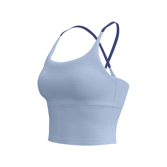 Women's High-Stretch Naked Feeling Sports Bra, Summer Padded Yoga Bra & Fitness Tank Top