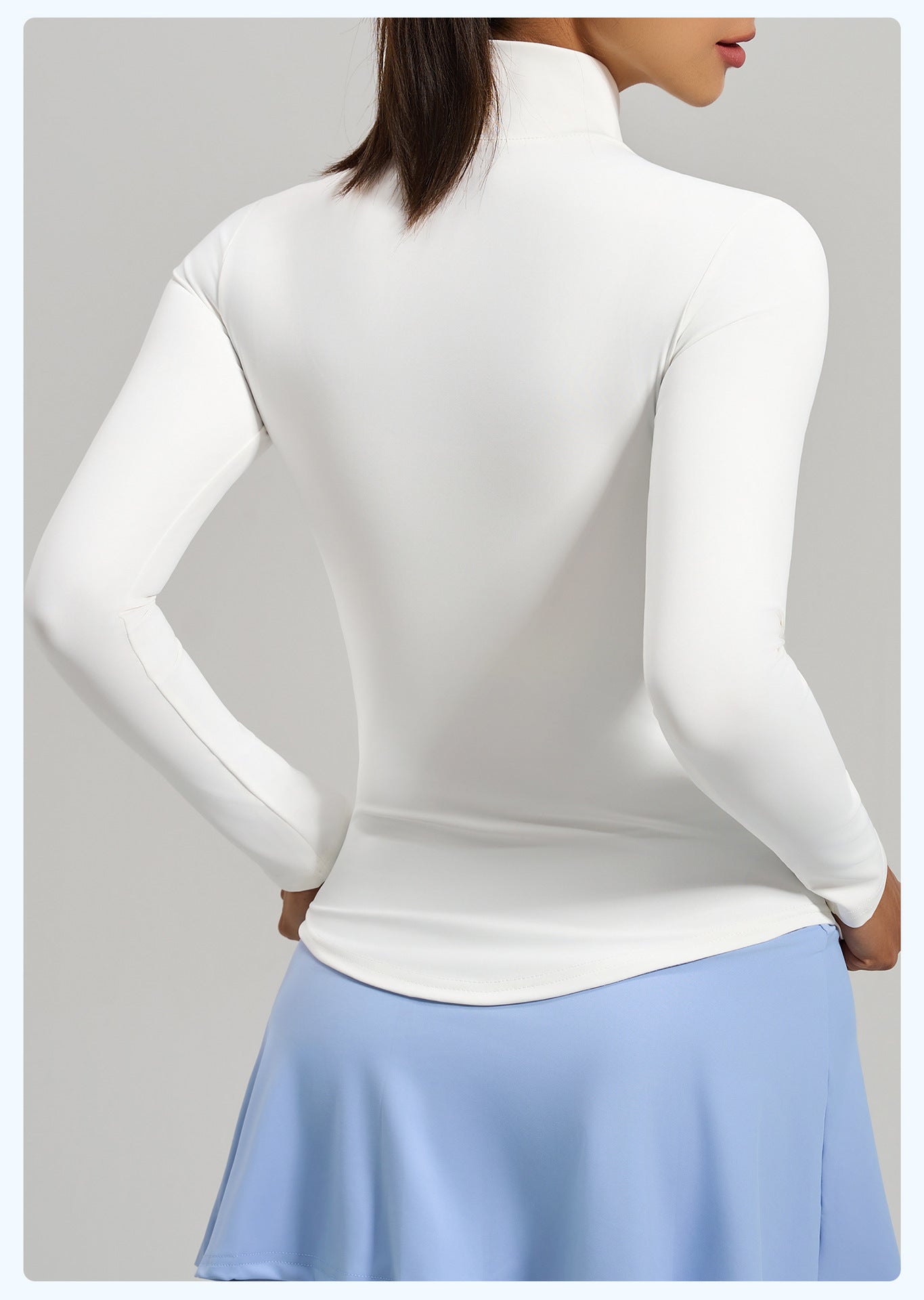 Women's Fashion Half Zip Yoga Top, Naked Feeling Slim Fit Seamless Breathable Sports Workout Shirt