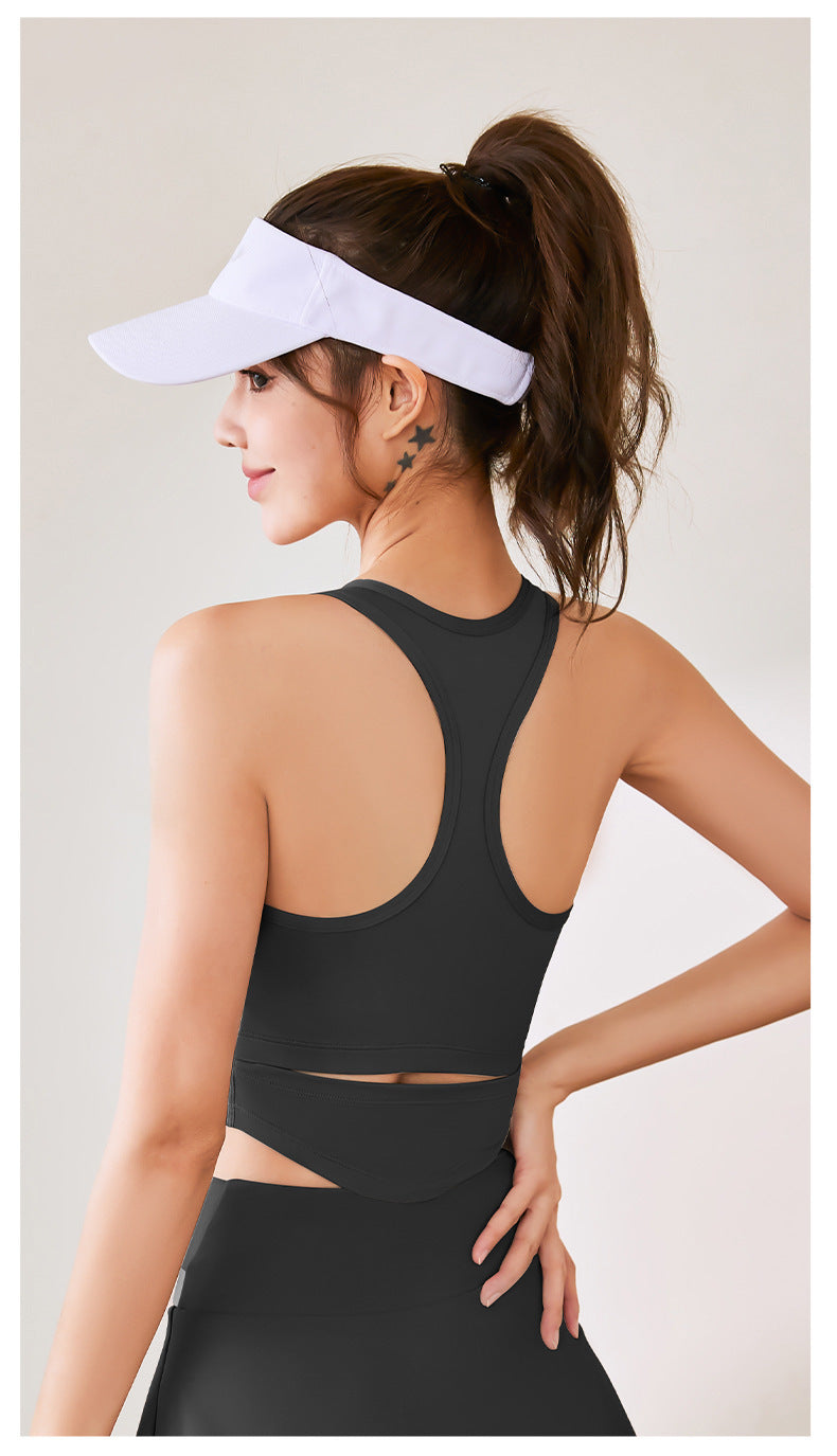 Women's High Support Shockproof Sports Bra, U-Back Yoga Tank Top