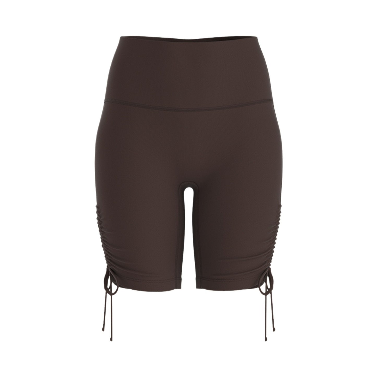 Summer New Naked Feel Yoga Shorts – Ruched High Waist Butt Lifting Knee-Length Fitness Pants