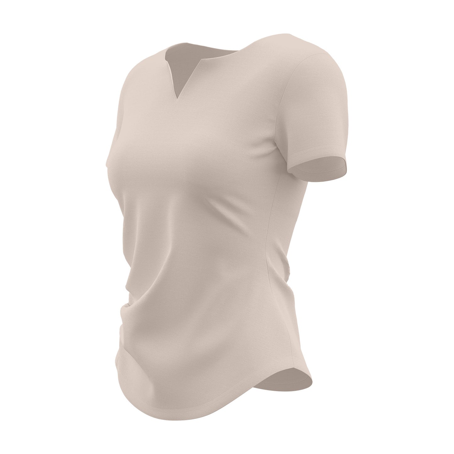 New Summer Women V-Neck Ruched Yoga Short Sleeve Top with Built-in Shelf Bra, Slim Fit Stretch Sports Fitness T-Shirt, Sweat-Wicking Athletic Tee for Running, Gym Training & Daily Active Wear
