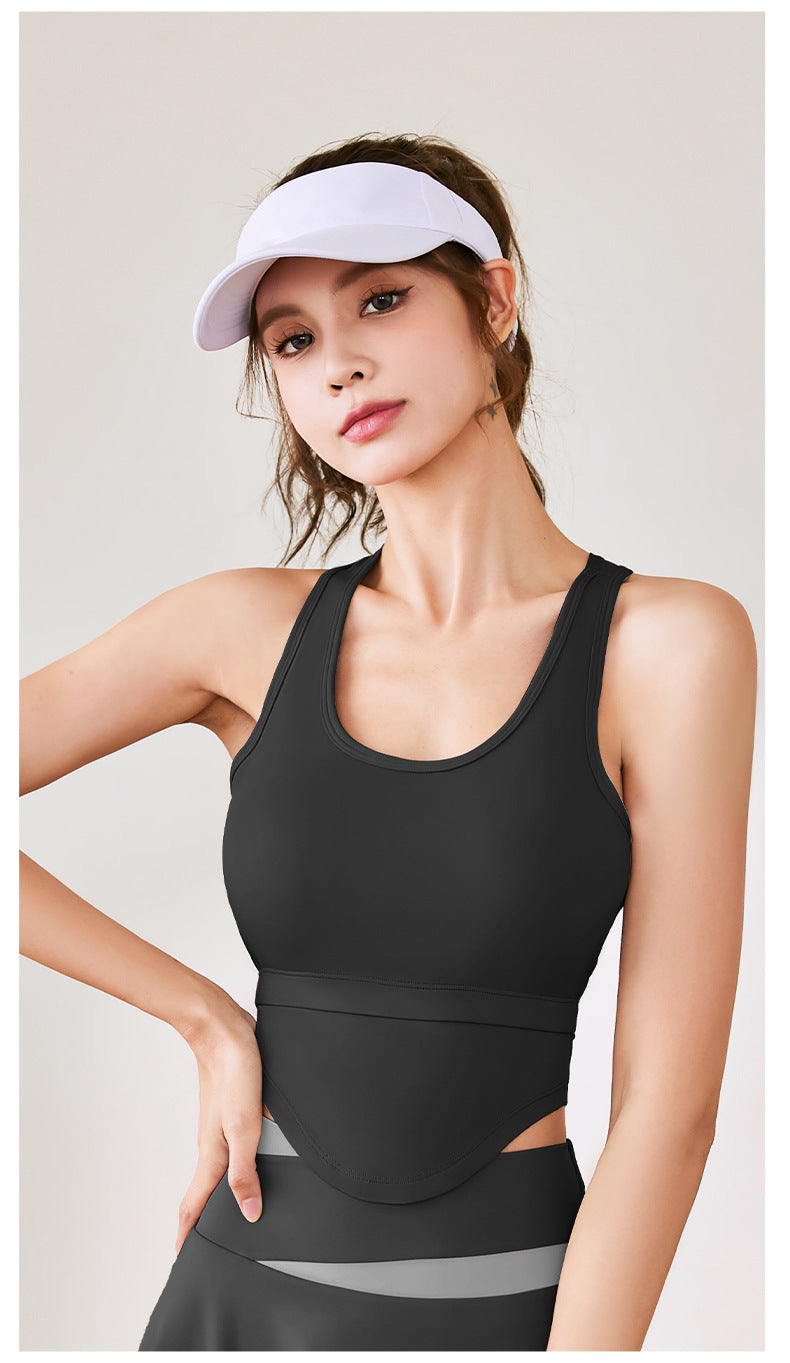 Women's High Support Shockproof Sports Bra, U-Back Yoga Tank Top