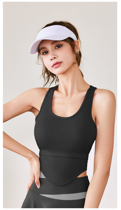 Women's High Support Shockproof Sports Bra, U-Back Yoga Tank Top