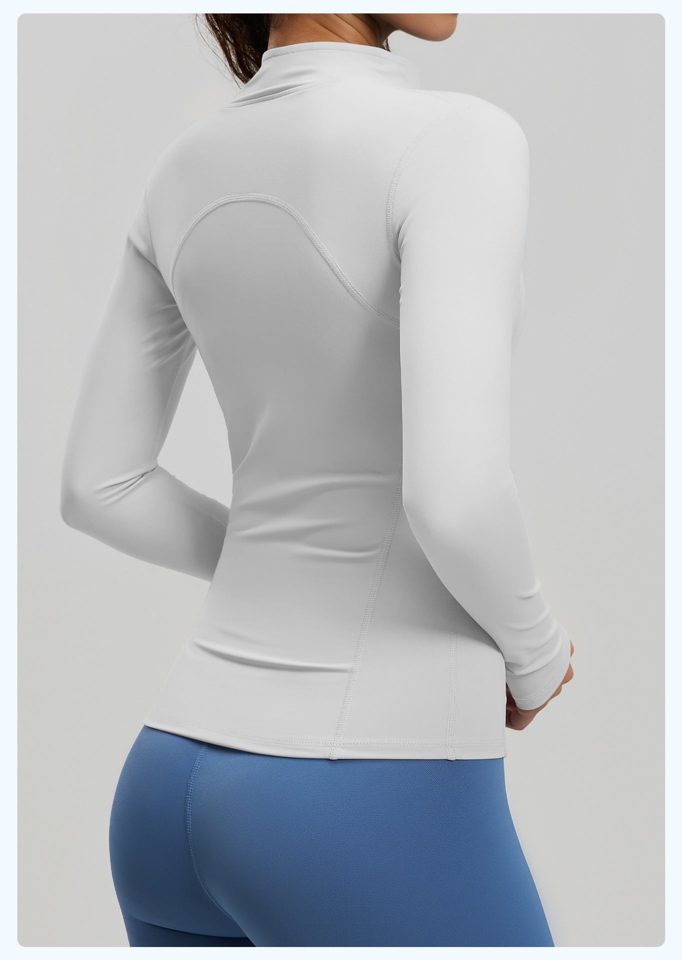 Women's Naked Feeling Yoga Top, Slim Fit Workout Sports Shirt, Tight Training Running Jacket