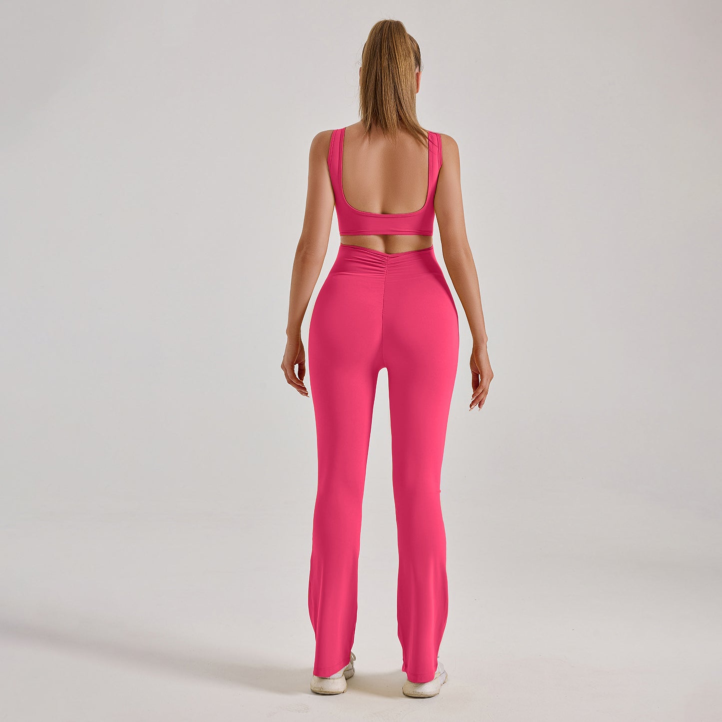 Women’s Fashion Slim Fit Yoga Bodysuit, Cutout Back, Tummy Control Workout Jumpsuit