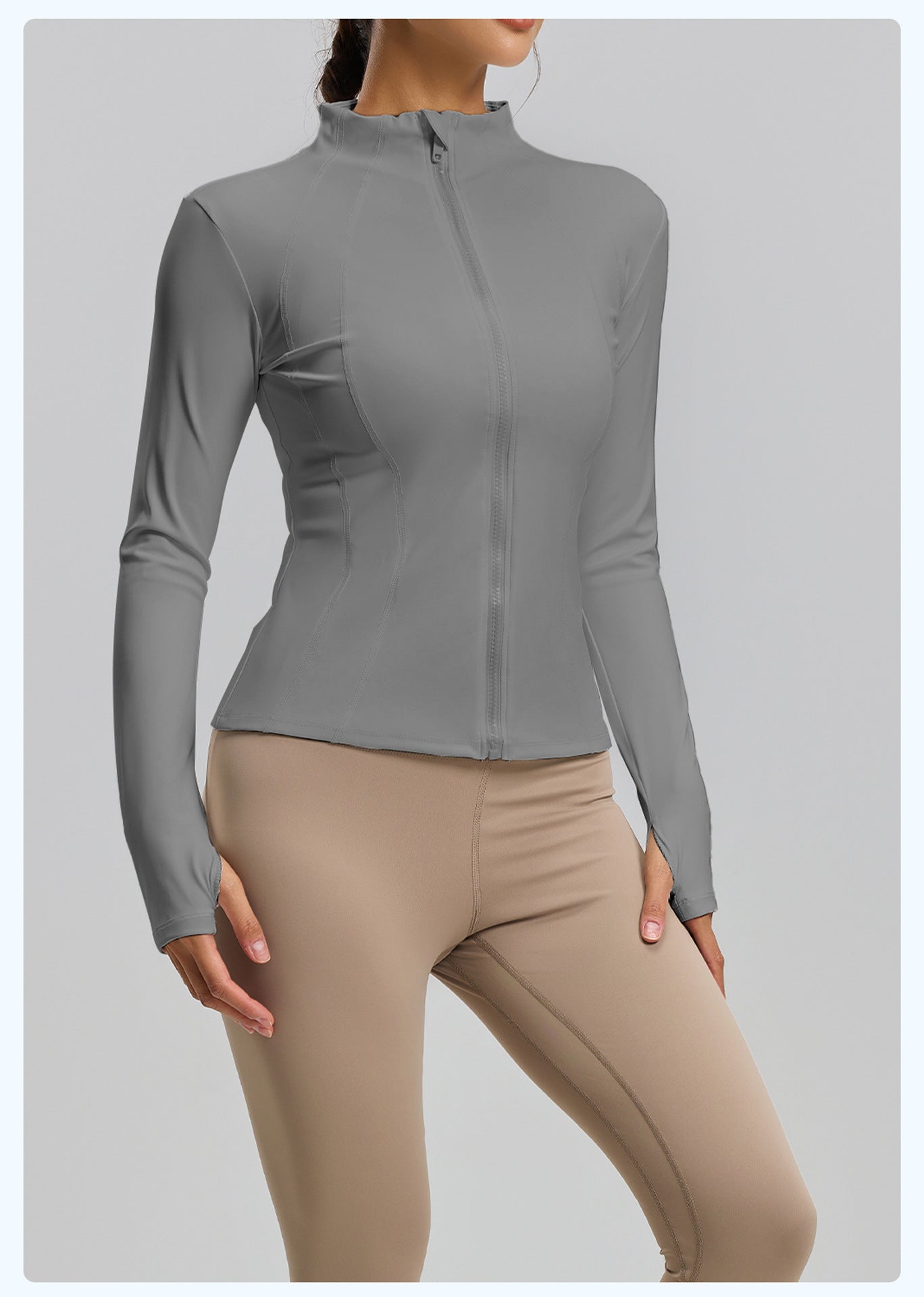 New Women's Slim Fit Sun Protection Jacket, Summer Breathable UV Protection Stand Collar Skin-Tight Sun Clothing