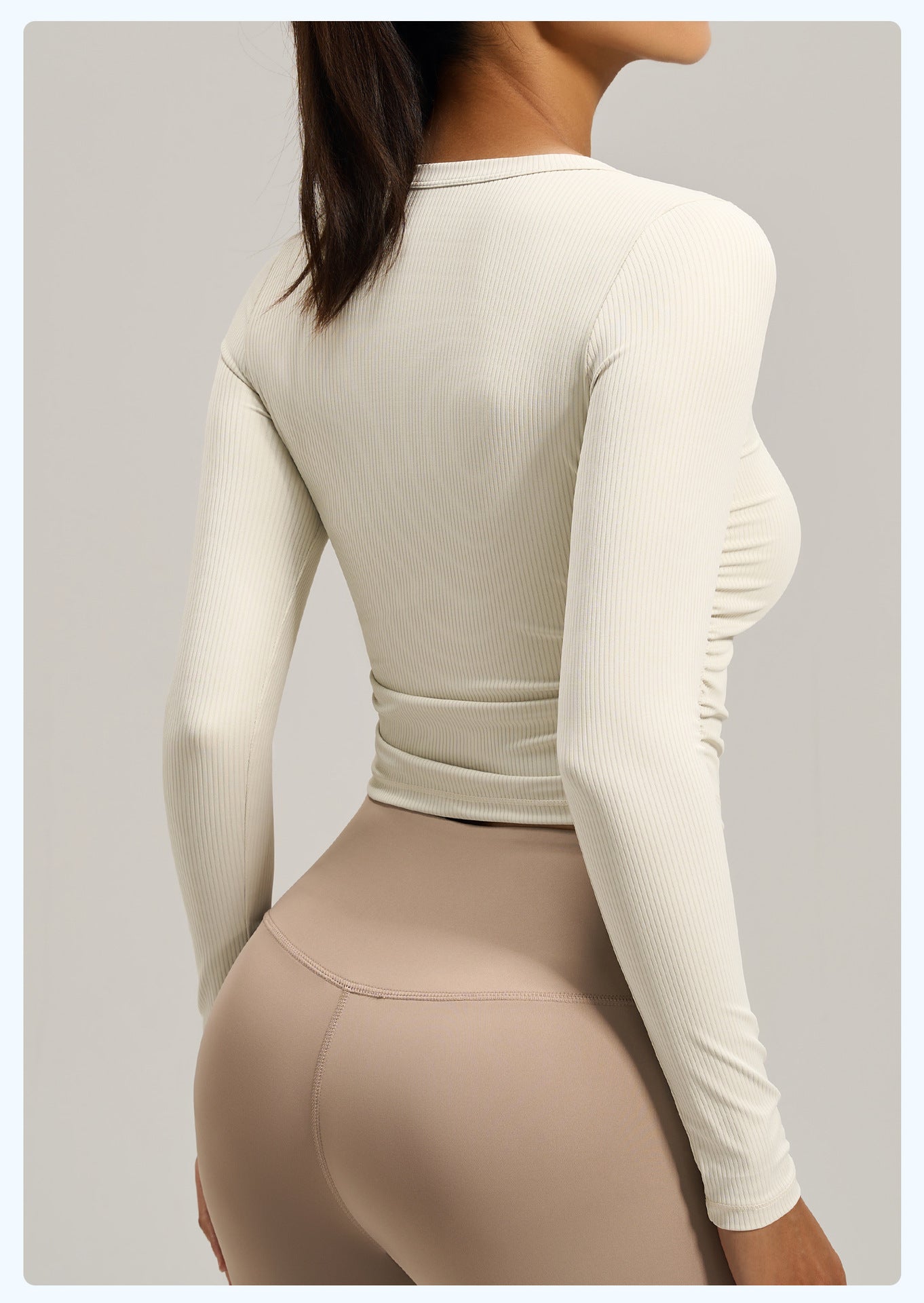 New Fall Women's Slim Fit Yoga Top, Breathable & Waist-Shaping Long Sleeve Workout Shirt