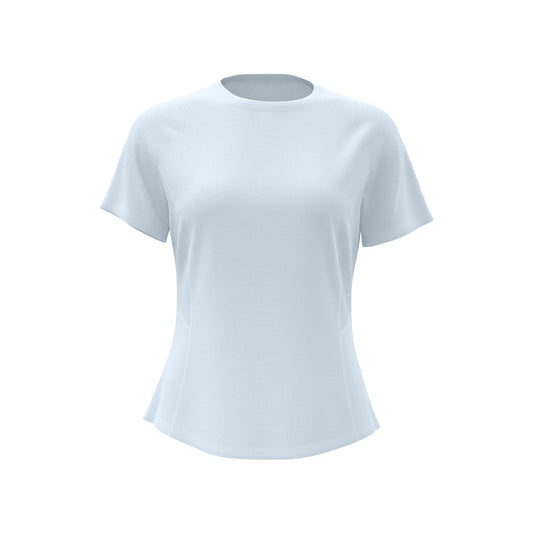 Women's Summer Back Mesh Fitness Short Sleeve, Breathable Quick-Dry Yoga Sports T-Shirt for Outdoor Running