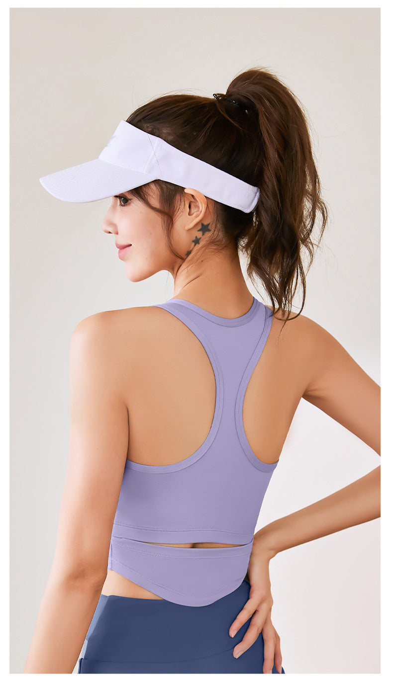 Women's High Support Shockproof Sports Bra, U-Back Yoga Tank Top