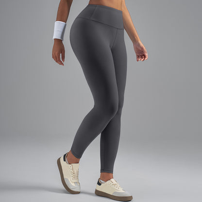 Plus Size Women High Waist Yoga Leggings, Stretchy Fabric Hip Shaping Cut Fitness Workout Pants