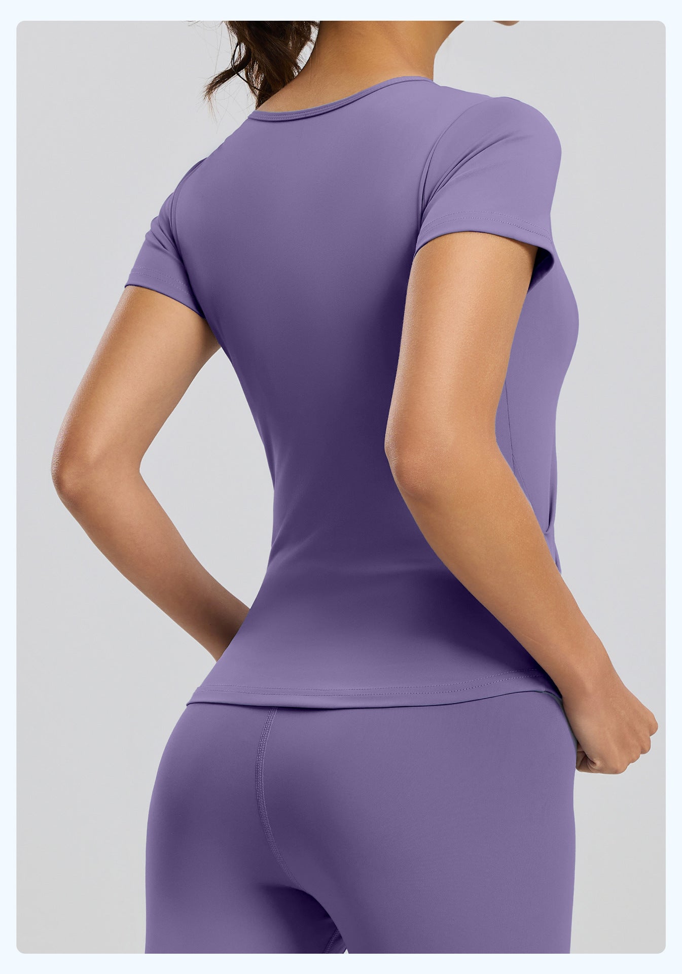 Women's V-Neck Ruched Yoga Short Sleeve – Naked Feel, Quick-Dry, Workout Running Top