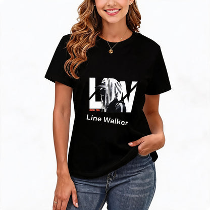 Women's Loose Fit Printed T-shirt | 200GSM Soft Breathable Cotton, Trendy Pattern for Daily & Outdoor Use 122