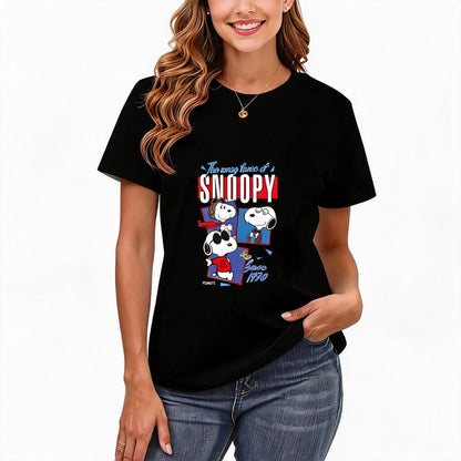 200GSM Women Premium Pure Cotton Graphic Print T Shirt Casual Crew Neck Short Sleeve Fashion Printed Ladies Daily Tops 098