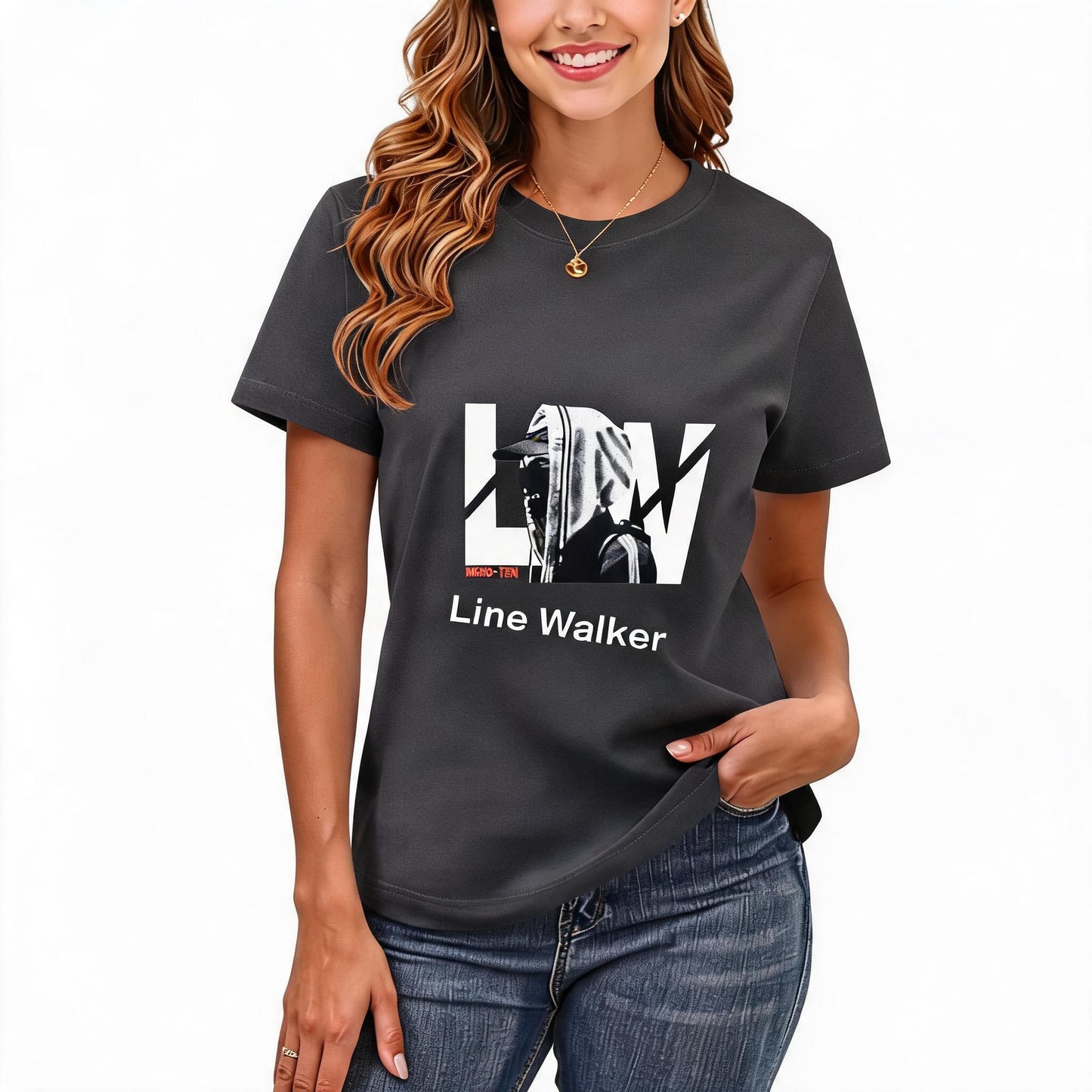Women's Loose Fit Printed T-shirt | 200GSM Soft Breathable Cotton, Trendy Pattern for Daily & Outdoor Use 122