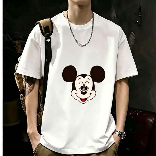 Unisex Casual Short Sleeve | 200GSM Heavyweight Cotton Printed Crew Neck Tee 070