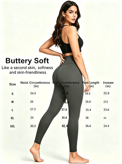 Women’s 6-Pack High Waist Athletic Leggings, Buttery Soft Opaque Fabric Fitness Workout Pants, Assorted Colors Multipack
