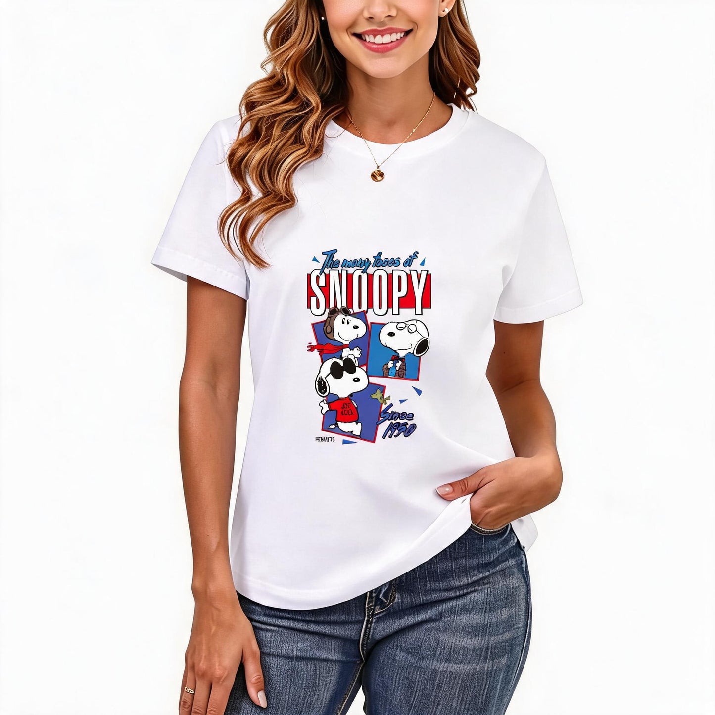 200GSM Women Premium Pure Cotton Graphic Print T Shirt Casual Crew Neck Short Sleeve Fashion Printed Ladies Daily Tops 098
