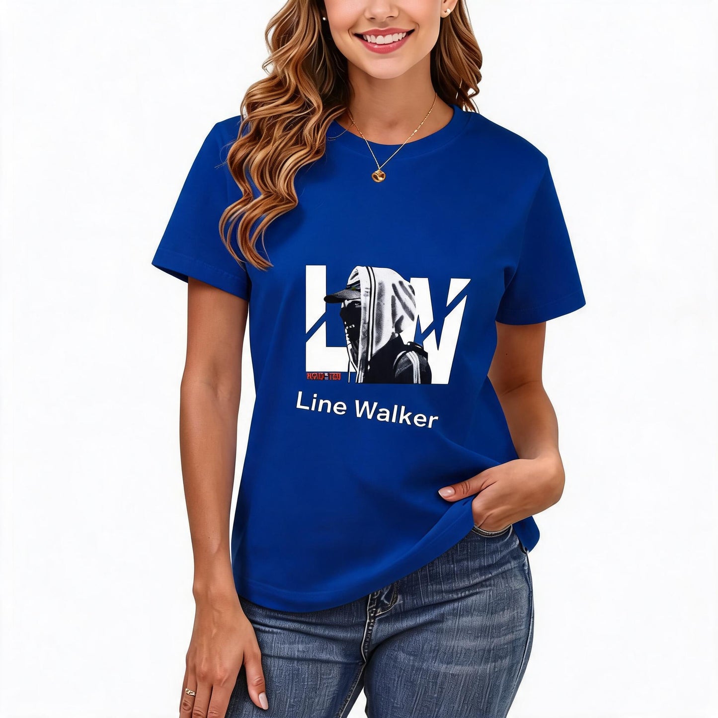 Women's Loose Fit Printed T-shirt | 200GSM Soft Breathable Cotton, Trendy Pattern for Daily & Outdoor Use 122