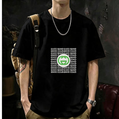Unisex Casual Short Sleeve | 200GSM Heavyweight Cotton Printed Crew Neck Tee 066