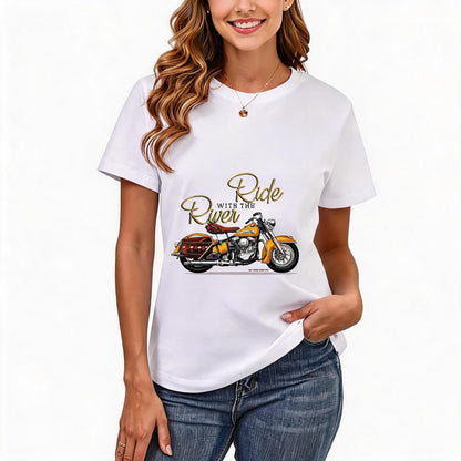 Women's Loose Fit Printed T-shirt | 200GSM Soft Breathable Cotton, Trendy Pattern for Daily & Outdoor Use 118