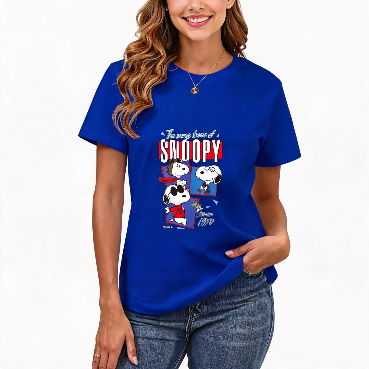 200GSM Women Premium Pure Cotton Graphic Print T Shirt Casual Crew Neck Short Sleeve Fashion Printed Ladies Daily Tops 098